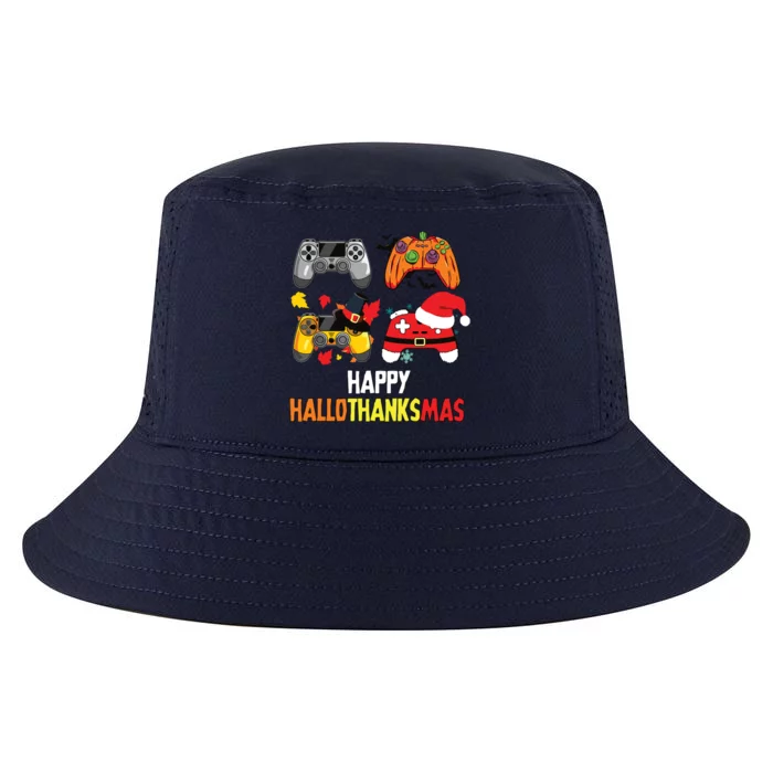 Halloween Thanksgiving Xmas Video Game Happy Hallothanksmas Cool Comfort Performance Bucket Hat