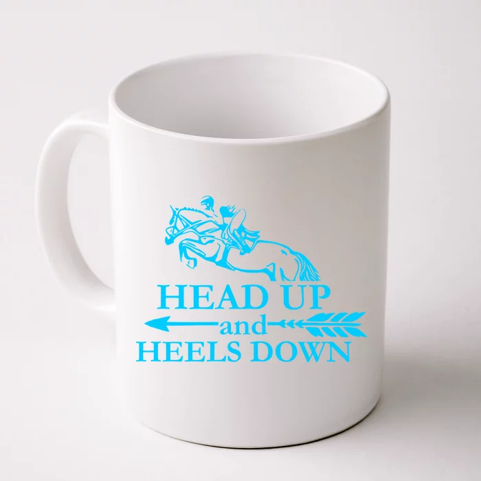 Head Up And Heels Down Horse Lover Horseback Gift Great Gift Front & Back Coffee Mug