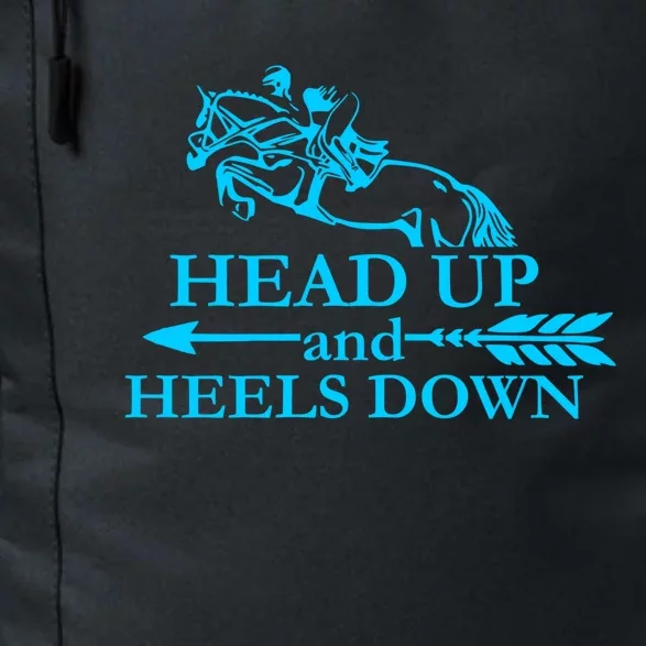 Head Up And Heels Down Horse Lover Horseback Gift Gift Daily Commute Backpack