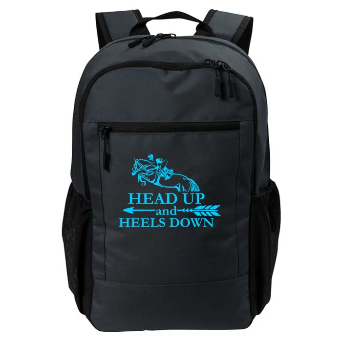 Head Up And Heels Down Horse Lover Horseback Gift Gift Daily Commute Backpack