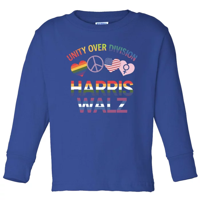 Harriswalz : Uniting America Ending Division Cute Gift Toddler Long Sleeve Shirt