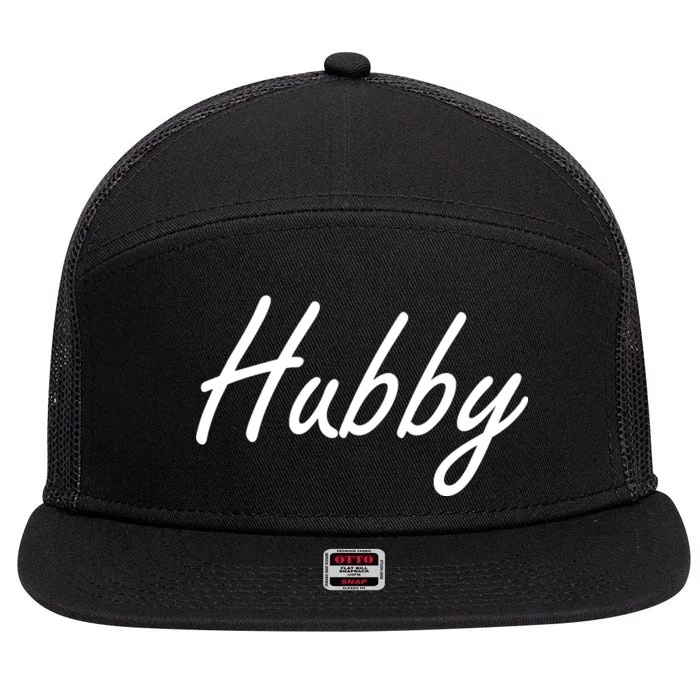 Hubby Funny Couples 7 Panel Mesh Trucker Snapback Hat