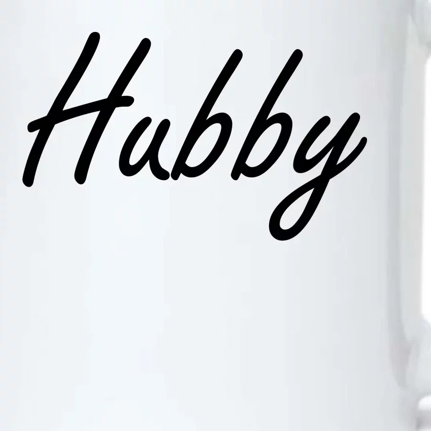 Hubby Funny Couples Black Color Changing Mug