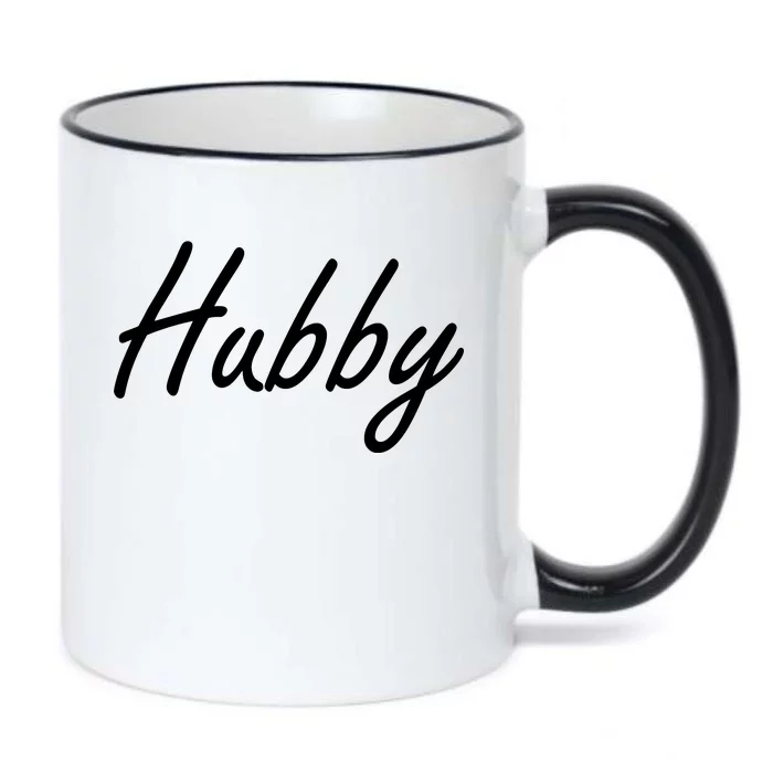 Hubby Funny Couples Black Color Changing Mug