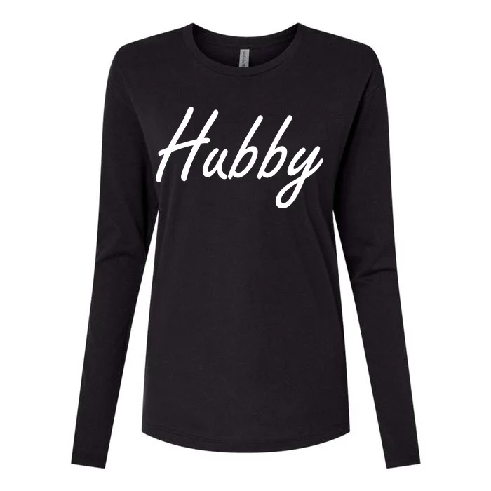 Hubby Funny Couples Womens Cotton Relaxed Long Sleeve T-Shirt