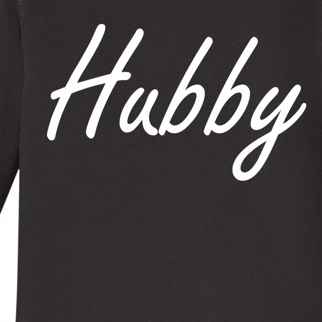 Hubby Funny Couples Baby Long Sleeve Bodysuit