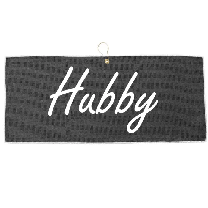 Hubby Funny Couples Large Microfiber Waffle Golf Towel