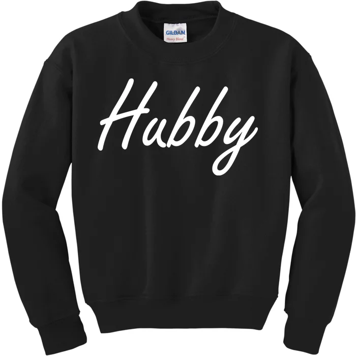 Hubby Funny Couples Kids Sweatshirt