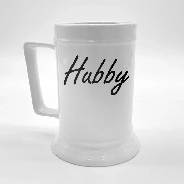 Hubby Funny Couples Front & Back Beer Stein