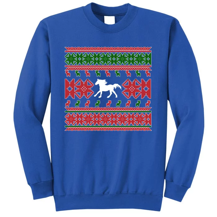 Horse Ugly Christmas Horse Owner Horse Lover Xmas Party Great Gift Tall Sweatshirt