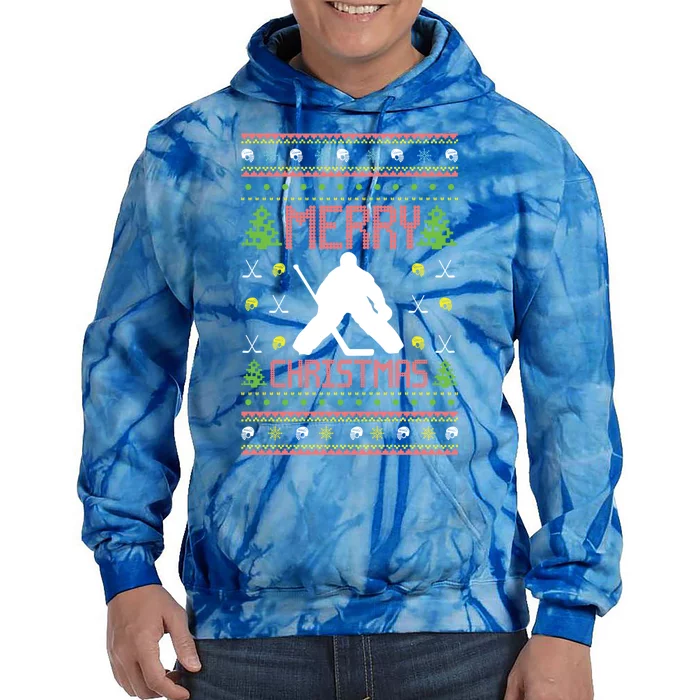 Hockey Ugly Christmas Style Cute Gift Tie Dye Hoodie