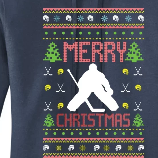 Hockey Ugly Christmas Style Cute Gift Women's Pullover Hoodie