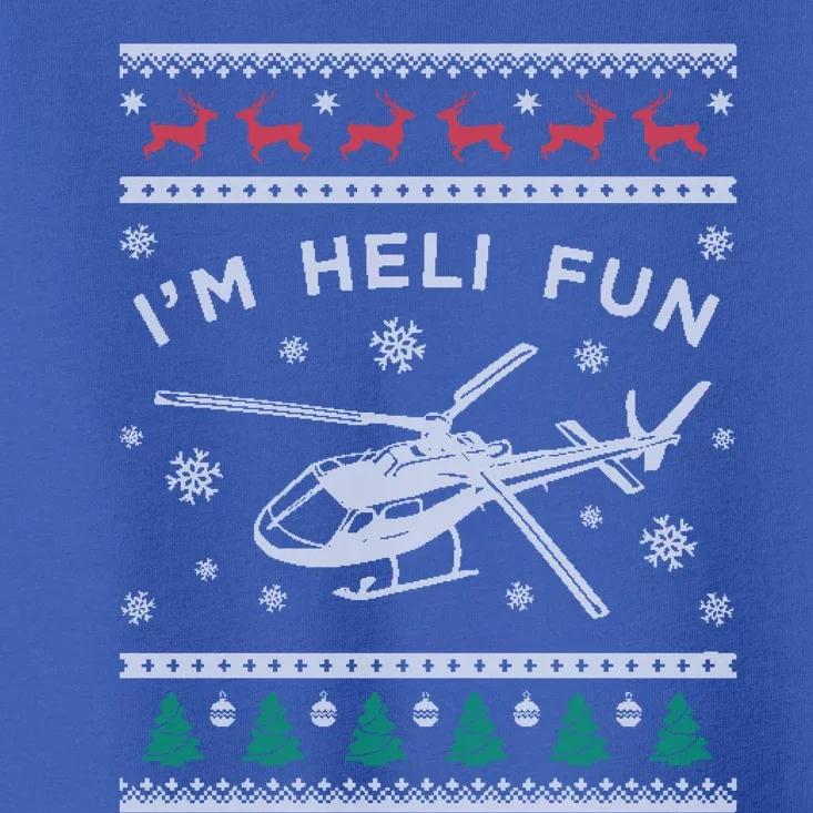 Helicopter Ugly Christmas Funny Gift Fun Xmas Heli Pilot Gift Toddler T-Shirt