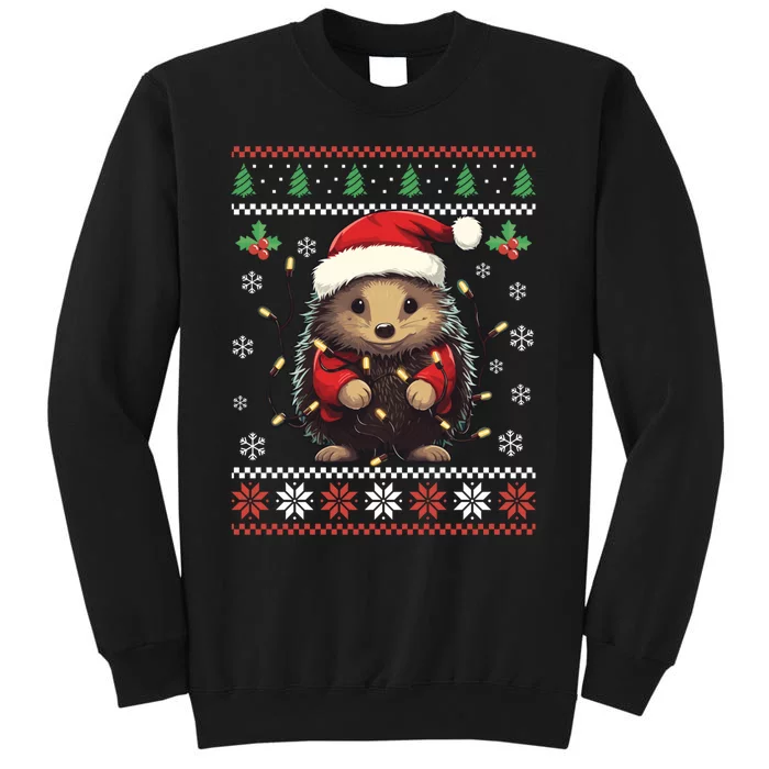 Hedgehog Ugly Christmas Sweater Xmas Tall Sweatshirt