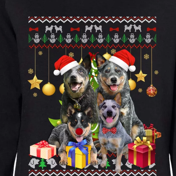 Heeler Ugly Christmas Sweater Santa Hat Gift Womens California Wash Sweatshirt