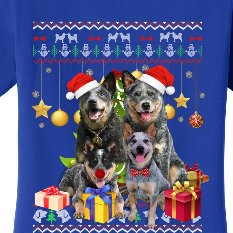 Heeler Ugly Christmas Sweater Santa Hat Gift Women's T-Shirt