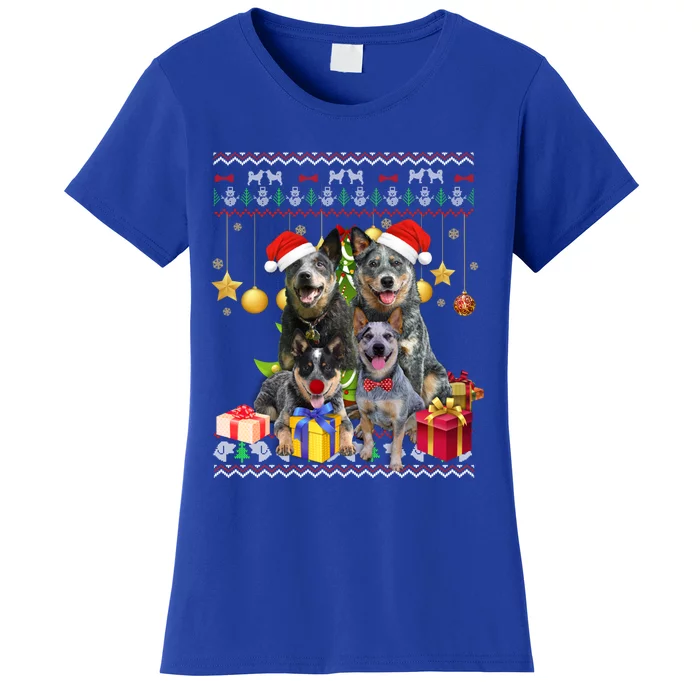 Heeler Ugly Christmas Sweater Santa Hat Gift Women's T-Shirt