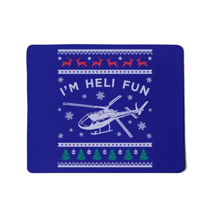 Helicopter Ugly Christmas Great Gift Fun Xmas Heli Gift Mousepad