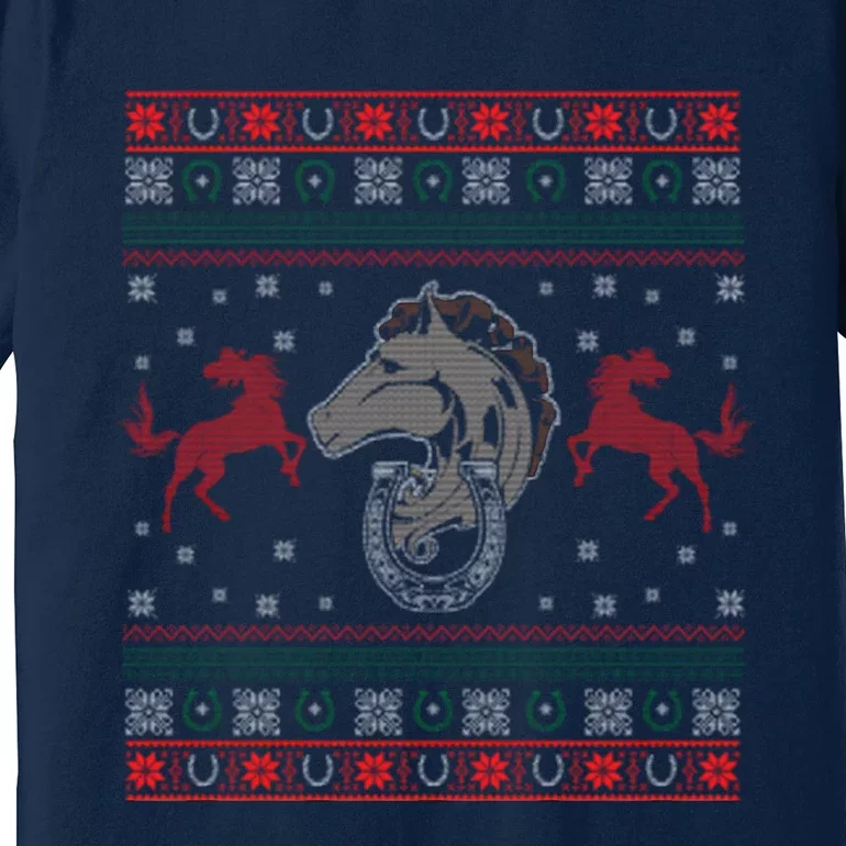 Horse Ugly Christmas Premium T-Shirt