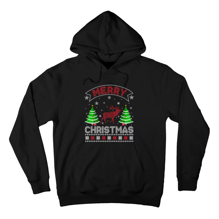 Hunting Ugly Christmas Funny Gift Xmas Tree Lighting Deer Hoodie