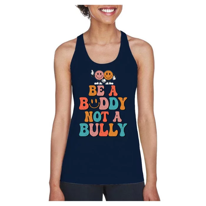 Hippie Unity Day Be A Buddy Not A Bully Anti Bullying Women's Racerback Tank