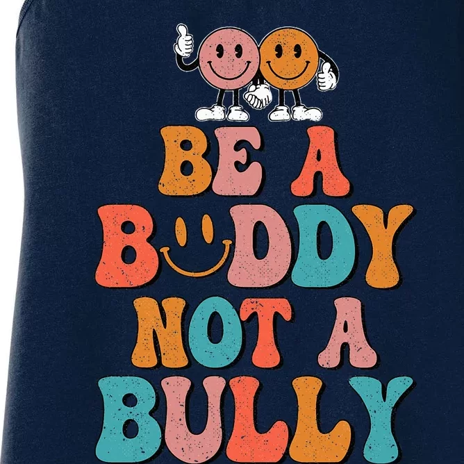 Hippie Unity Day Be A Buddy Not A Bully Anti Bullying Women's Racerback Tank