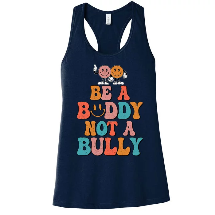 Hippie Unity Day Be A Buddy Not A Bully Anti Bullying Women's Racerback Tank