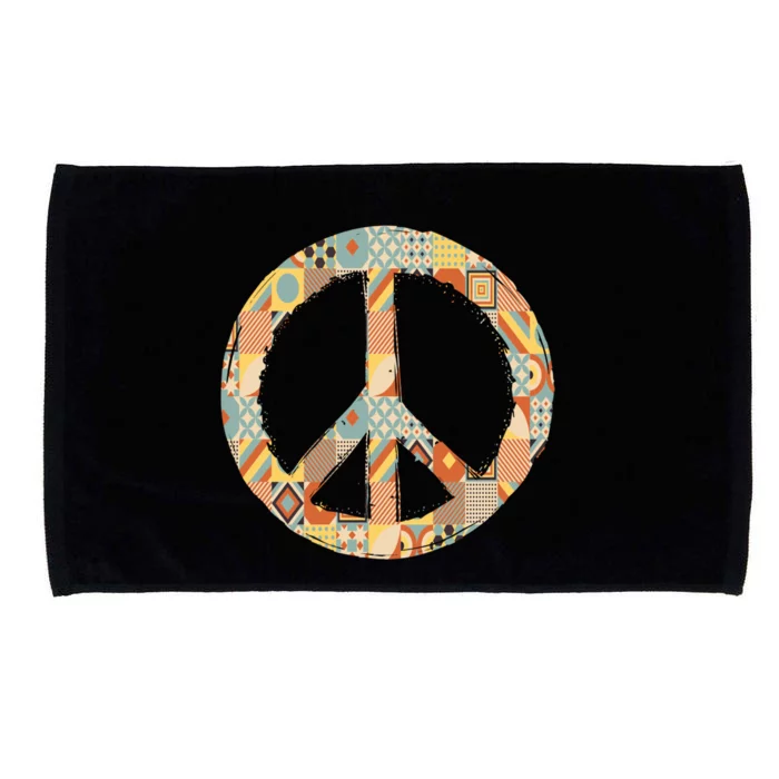 Hippie Unity Day Peace Gift Microfiber Hand Towel