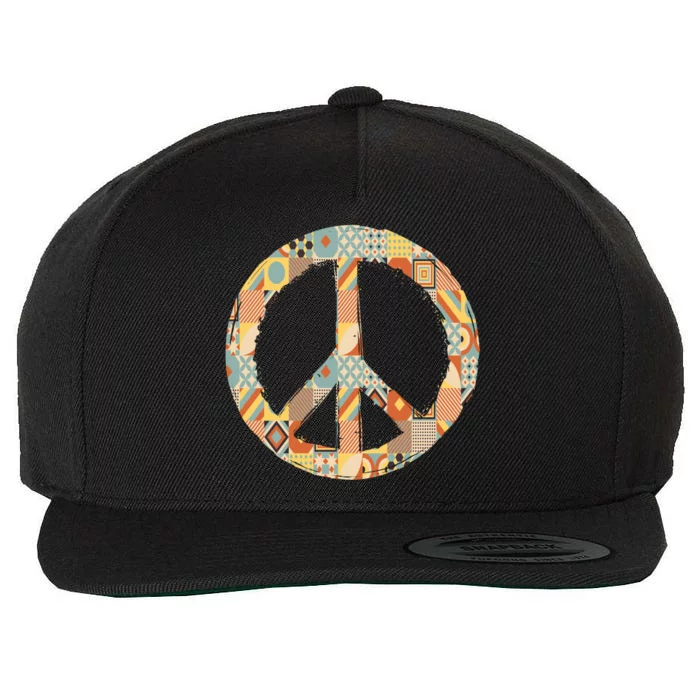 Hippie Unity Day Peace Gift Wool Snapback Cap