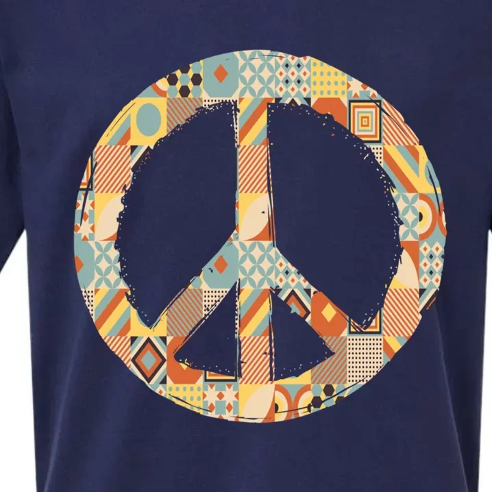 Hippie Unity Day Peace Gift Sueded Cloud Jersey T-Shirt