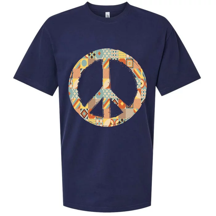 Hippie Unity Day Peace Gift Sueded Cloud Jersey T-Shirt