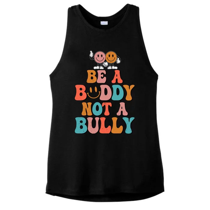 Hippie Unity Day Be A Buddy Not A Bully Anti Bullying Ladies Tri-Blend Wicking Tank