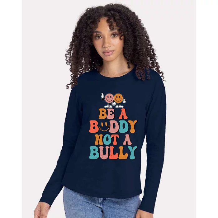 Hippie Unity Day Be A Buddy Not A Bully Anti Bullying Womens Cotton Relaxed Long Sleeve T-Shirt