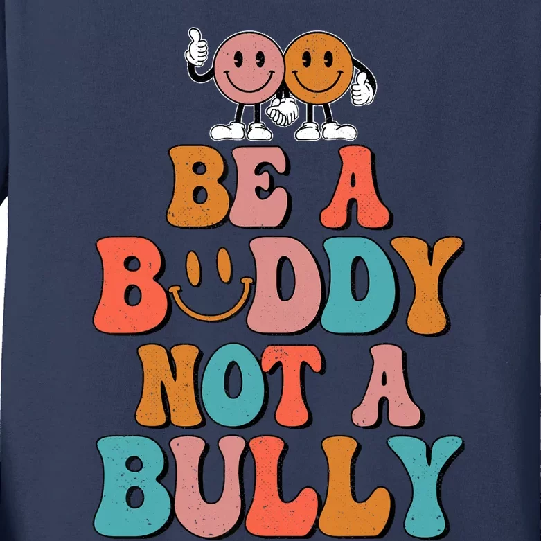 Hippie Unity Day Be A Buddy Not A Bully Anti Bullying Kids Long Sleeve Shirt