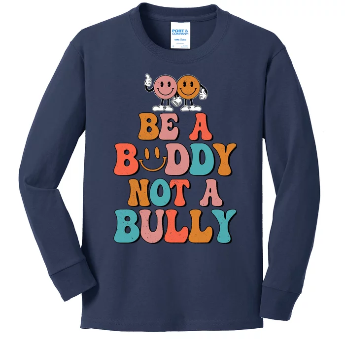 Hippie Unity Day Be A Buddy Not A Bully Anti Bullying Kids Long Sleeve Shirt