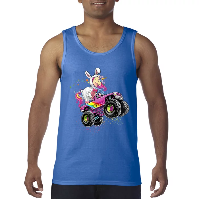 Happy Unicorn Easter Bunny Egg Monster Truck Rabbit Cute Gift Tank Top