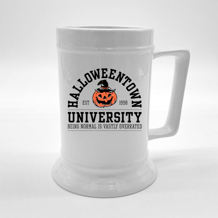 HalloweenTown University Est 1998 Pumpkin Halloween Front & Back Beer Stein