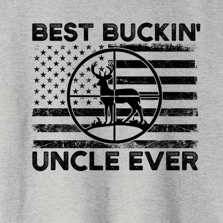 Hunting Uncle Elk Deer Hunter Best Buckin Uncle Ever Gift Women's Crop Top Tee