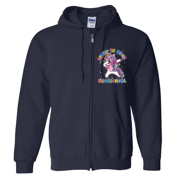 Homeschool Unicorn First Day Of School Outfit Girl Full Zip Hoodie