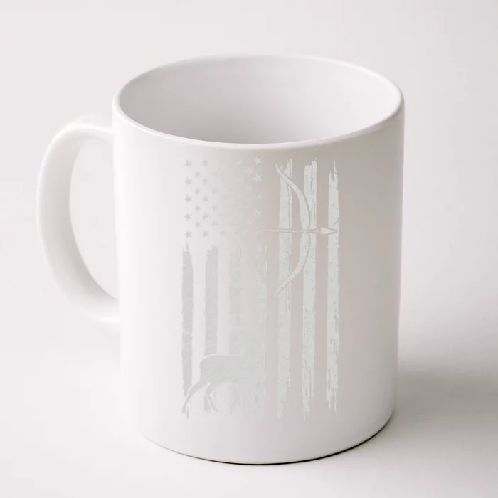 Hunter Usa Flag Hunting Deer Hunt Compound Bow Front & Back Coffee Mug