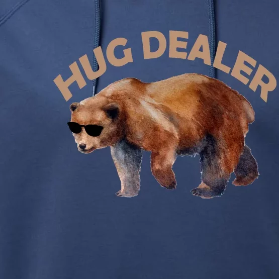 Hug Dealer Gangster Bear Performance Fleece Hoodie