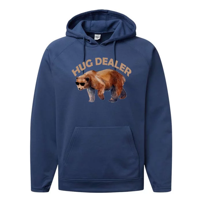 Hug Dealer Gangster Bear Performance Fleece Hoodie