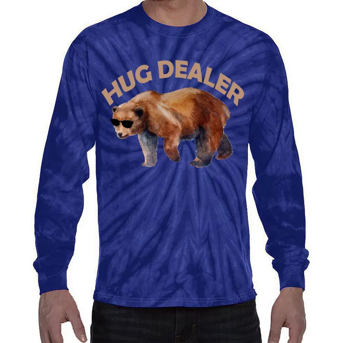 Hug Dealer Gangster Bear Tie-Dye Long Sleeve Shirt