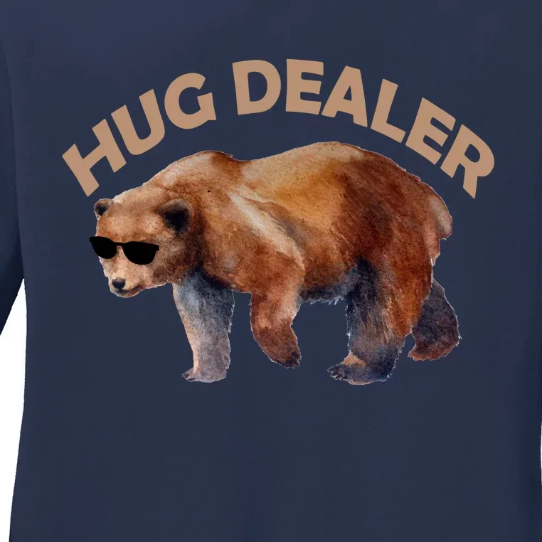 Hug Dealer Gangster Bear Ladies Long Sleeve Shirt