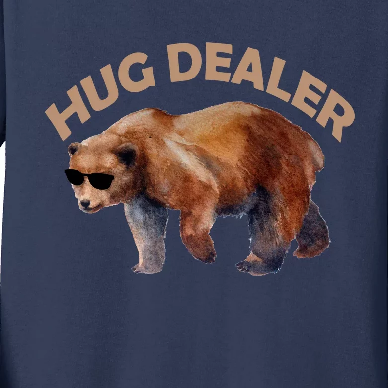 Hug Dealer Gangster Bear Kids Long Sleeve Shirt