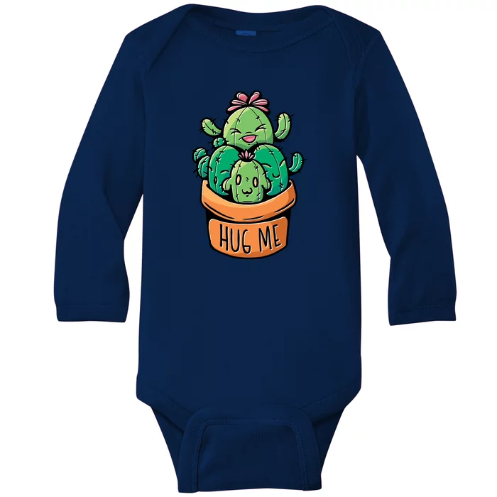 Hug Me Cactus Baby Long Sleeve Bodysuit