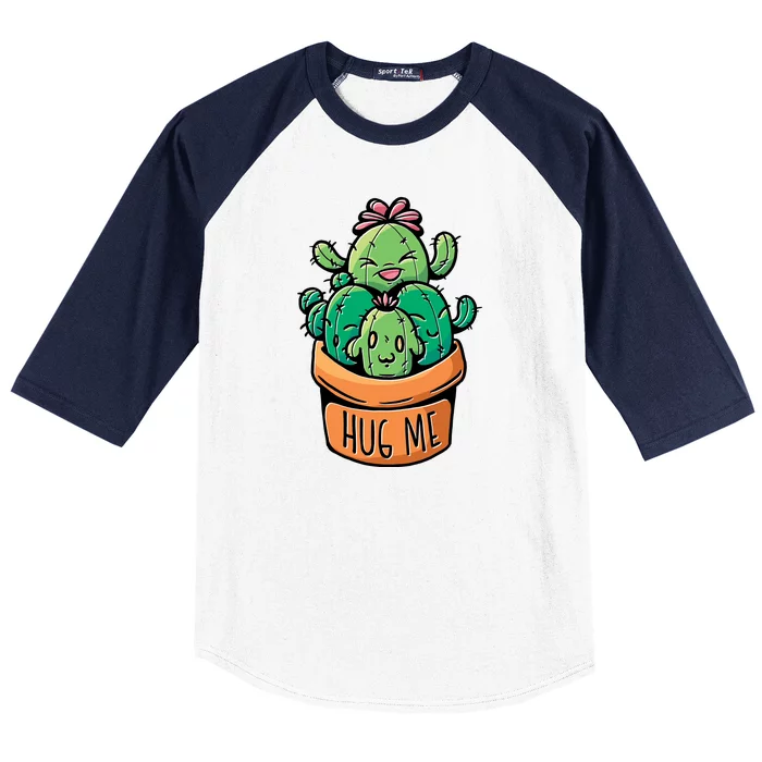 Hug Me Cactus Baseball Sleeve Shirt