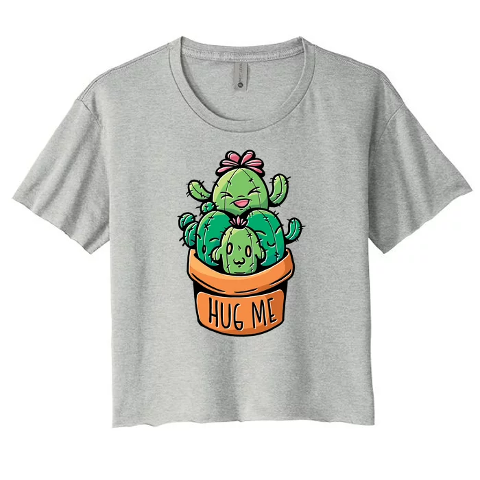 Hug Me Cactus Women's Crop Top Tee