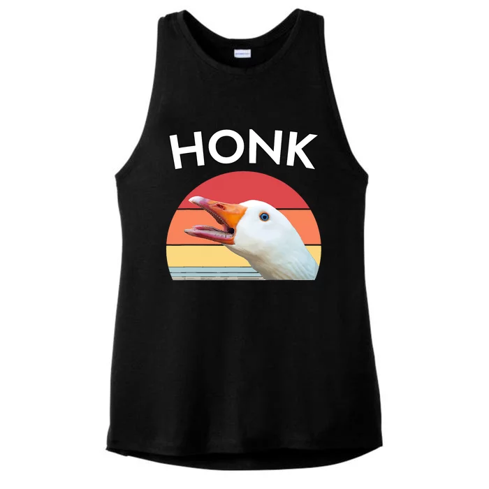 HONK UNTITLED GOOSE MEME RETRO VINTAGE Ladies Tri-Blend Wicking Tank