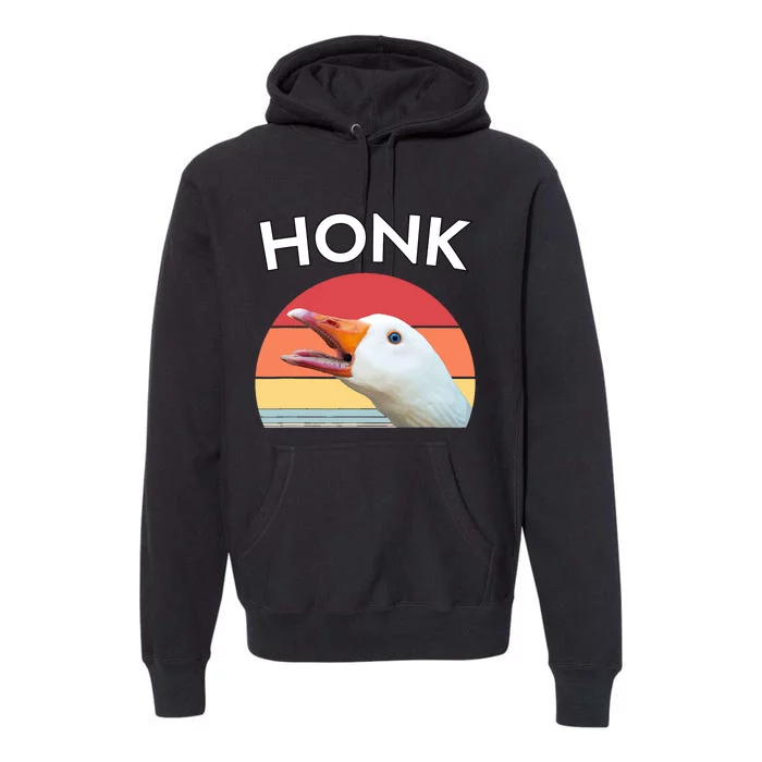 HONK UNTITLED GOOSE MEME RETRO VINTAGE Premium Hoodie